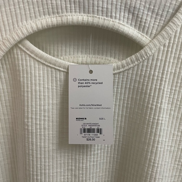 🆕NWT brand new NINE WEST,tank cream color! New with tags! - Picture 4 of 5
